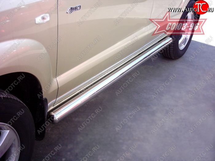 16 784 р. Защита порогов Souz-96 (d76) Hyundai Tucson JM (2004-2010)  с доставкой в г. Майкоп
