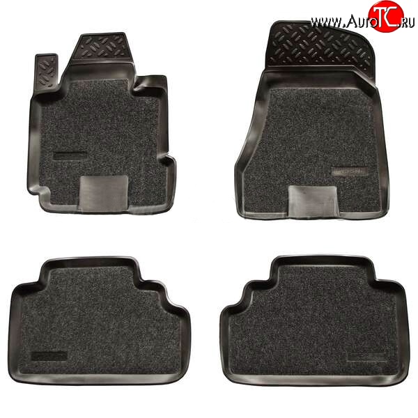3 589 р. Комплект ковриков в салон Aileron 4 шт. (полиуретан, покрытие Soft) Hyundai Tucson JM (2004-2010)  с доставкой в г. Майкоп