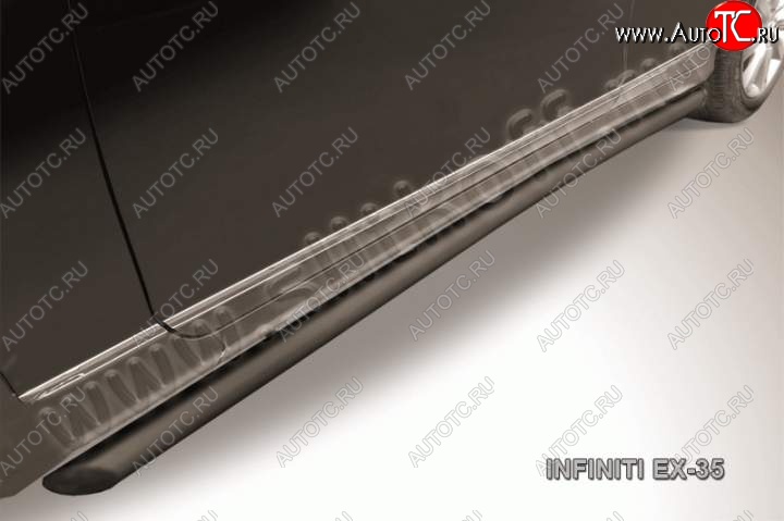 13 549 р. Защита порогов из трубы d42 Slitkoff INFINITI EX35 J50 (2007-2013) (Цвет: серебристый)  с доставкой в г. Майкоп