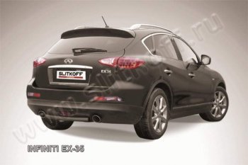 Защита заднего бампера из трубы d57 Slitkoff (короткая) INFINITI EX35  J50 (2007-2013)