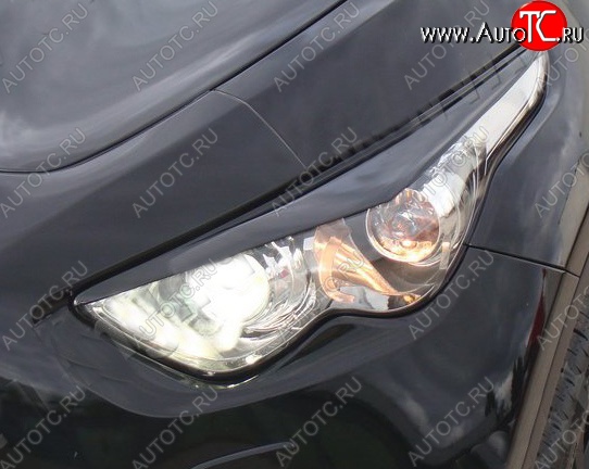 1 299 р. Реснички на фары Tuning-Sport v2  INFINITI FX35  S51 (2008-2011) дорестайлинг (Неокрашенные)  с доставкой в г. Майкоп