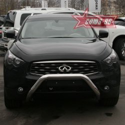 25 019 р. Защита переднего бампера Souz-96 (d76) INFINITI FX35 S51 дорестайлинг (2008-2011)  с доставкой в г. Майкоп. Увеличить фотографию 2