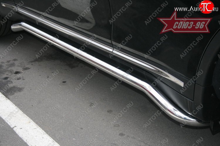 15 659 р. Защита штатных порогов Souz-96 (d60) INFINITI FX35 S51 дорестайлинг (2008-2011)  с доставкой в г. Майкоп