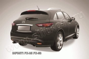 Защита заднего бампера из уголков d57 Slitkoff INFINITI FX35  S51 - FX50  S51