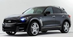 12 799 р. Пороги накладки Lorinser INFINITI FX50 S51 дорестайлинг (2008-2011) (Неокрашенные)  с доставкой в г. Майкоп. Увеличить фотографию 2