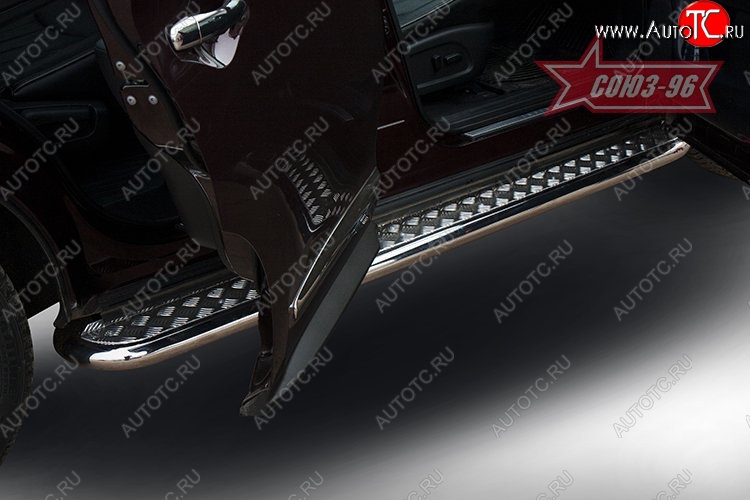 17 729 р. Защита порогов Souz-96 (с листом) INFINITI QX60 L50 дорестайлинг (2013-2016)  с доставкой в г. Майкоп