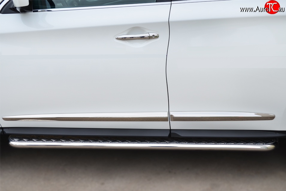 24 649 р. Широкая защита порогов SLITKOFF  INFINITI JX35 (2012-2014)  с доставкой в г. Майкоп