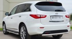 14 999 р. Одинарная защита заднего бампера из трубы диаметром 63 мм SLITKOFF INFINITI JX35 (2012-2014)  с доставкой в г. Майкоп. Увеличить фотографию 4