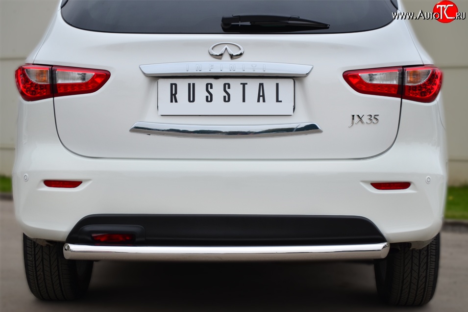 14 999 р. Одинарная защита заднего бампера из трубы диаметром 63 мм SLITKOFF INFINITI JX35 (2012-2014)  с доставкой в г. Майкоп