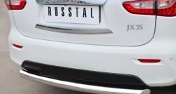 15 399 р. Одинарная защита заднего бампера из трубы диаметром 76 мм SLITKOFF INFINITI JX35 (2012-2014)  с доставкой в г. Майкоп. Увеличить фотографию 2