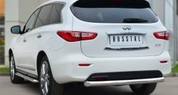 15 399 р. Одинарная защита заднего бампера из трубы диаметром 76 мм SLITKOFF INFINITI JX35 (2012-2014)  с доставкой в г. Майкоп. Увеличить фотографию 4