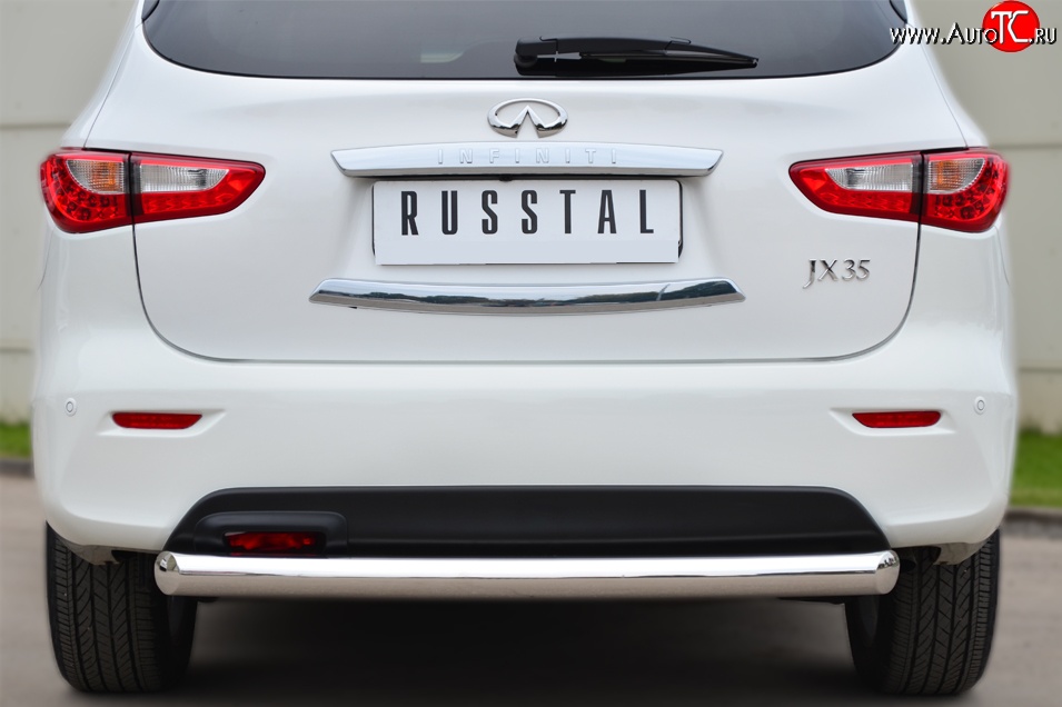 15 399 р. Одинарная защита заднего бампера из трубы диаметром 76 мм SLITKOFF INFINITI JX35 (2012-2014)  с доставкой в г. Майкоп