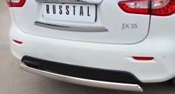11 599 р. Защита заднего бампера (Ø75x42 мм, нержавейка) Russtal INFINITI JX35 (2012-2014)  с доставкой в г. Майкоп. Увеличить фотографию 2