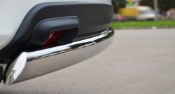 11 599 р. Защита заднего бампера (Ø75x42 мм, нержавейка) Russtal INFINITI JX35 (2012-2014)  с доставкой в г. Майкоп. Увеличить фотографию 3