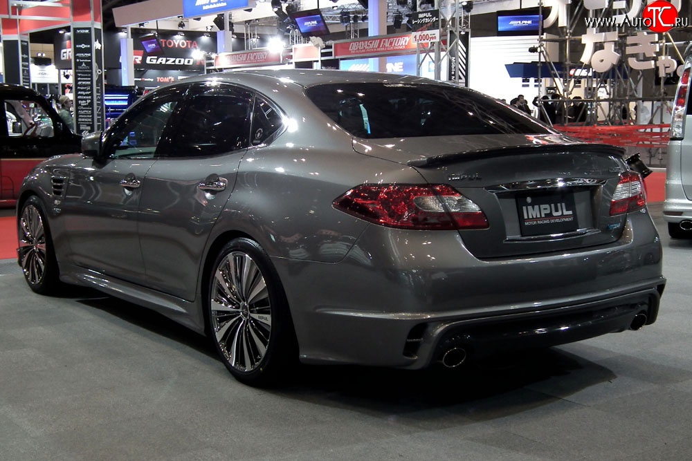 42 899 р. Задний бампер Impul INFINITI M (2010-2014) (Без карбоновых вставок, Неокрашенный)  с доставкой в г. Майкоп