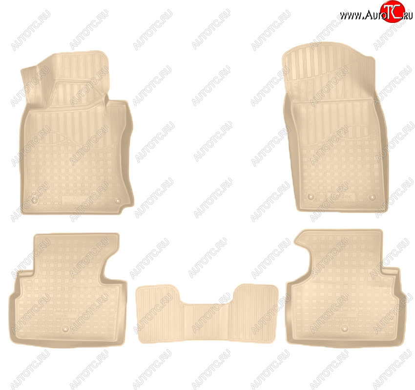 3 589 р. Коврики салона Norplast Unidec  INFINITI Q50  V37 (2013-2021) дорестайлинг, рестайлинг (Цвет: бежевый)  с доставкой в г. Майкоп