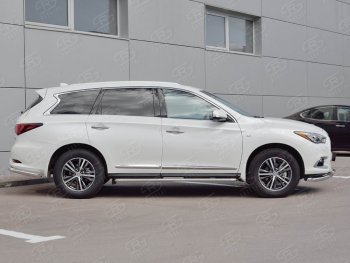 24 649 р. Широкая защита порогов с трубой диаметром 42 мм SLITKOFF v1 INFINITI QX60 L50 рестайлинг (2016-2021)  с доставкой в г. Майкоп. Увеличить фотографию 3