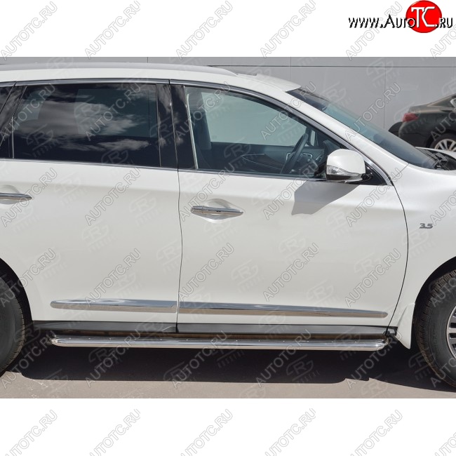 35 549 р. Широкая защита порогов с трубой диаметром 42 мм SLITKOFF v3  INFINITI QX60  L50 (2016-2021) рестайлинг  с доставкой в г. Майкоп