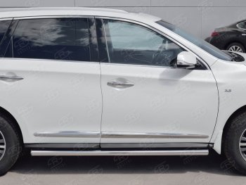 19 999 р. IЗащита порогов (Ø63 мм) SLITKOFF INFINITI QX60 L50 рестайлинг (2016-2021) (Вариант 3 (круглые торцы под 90°))  с доставкой в г. Майкоп. Увеличить фотографию 3
