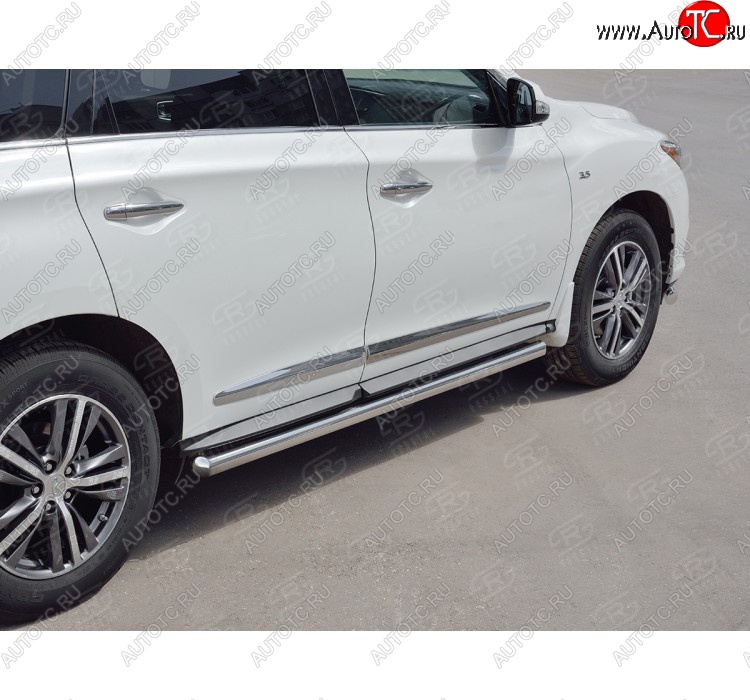 19 999 р. IЗащита порогов (Ø63 мм) SLITKOFF INFINITI QX60 L50 рестайлинг (2016-2021) (Вариант 3 (круглые торцы под 90°))  с доставкой в г. Майкоп