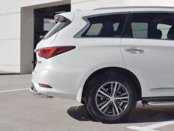 18 349 р. Одинарная защита заднего бампера из трубы диаметром 76 мм SLITKOFF INFINITI QX60 L50 рестайлинг (2016-2021)  с доставкой в г. Майкоп. Увеличить фотографию 3