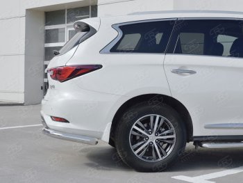 15 449 р. Защита заднего бампера (Ø76 мм уголки, нержавейка) SLITKOFF INFINITI QX60 L50 рестайлинг (2016-2021)  с доставкой в г. Майкоп. Увеличить фотографию 2