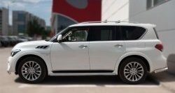 16 549 р. Защита порогов из круглой трубы диаметром 42 мм SLITKOFF  INFINITI QX80  Z62 (2014-2018) 1-ый рестайлинг  с доставкой в г. Майкоп. Увеличить фотографию 4