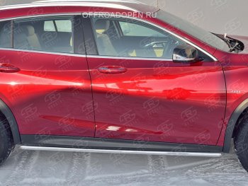 17 999 р. Защита порогов (Ø42 мм) SLITKOFF  INFINITI QX30  H15E (2016-2020) (Вариант 3 (круглые торцы под 90°))  с доставкой в г. Майкоп. Увеличить фотографию 2