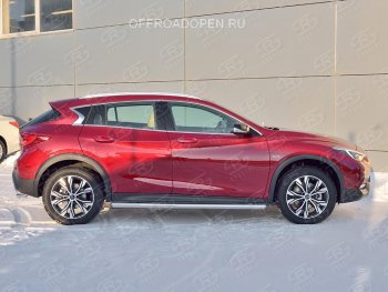 19 999 р. Защита порогов (Ø63 мм) SLITKOFF  INFINITI QX30  H15E (2016-2020) (Вариант 3 (круглые торцы под 90°))  с доставкой в г. Майкоп. Увеличить фотографию 4