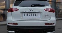 15 449 р. Защита заднего бампера из двух боковых уголков диаметром 63 мм SLITKOFF  INFINITI Qx50  J50 (2013-2016) дорестайлинг  с доставкой в г. Майкоп. Увеличить фотографию 2