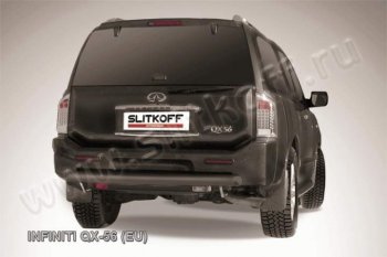 Защита заднего бампера из трубы d76 Slitkoff INFINITI QX56  JA60 (2004-2010) дорестайлинг, рестайлинг