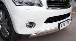 17 999 р. Защита переднего бампера (2 трубыØ76х42 мм, нержавейка) Russtal INFINITI QX56 Z62 (2010-2013)  с доставкой в г. Майкоп. Увеличить фотографию 2