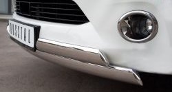 17 999 р. Защита переднего бампера (2 трубыØ76х42 мм, нержавейка) Russtal INFINITI QX56 Z62 (2010-2013)  с доставкой в г. Майкоп. Увеличить фотографию 3