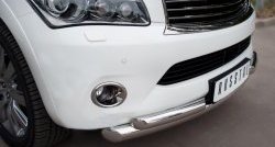 18 699 р. Защита переднего бампера (2 трубыØ76 и 63 мм, нержавейка) SLITKOFF INFINITI QX56 Z62 (2010-2013)  с доставкой в г. Майкоп. Увеличить фотографию 2