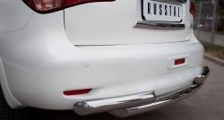 20 099 р. Защита заднего бампера (Ø76 мм, нержавейка) SLITKOFF INFINITI QX56 Z62 (2010-2013)  с доставкой в г. Майкоп. Увеличить фотографию 2