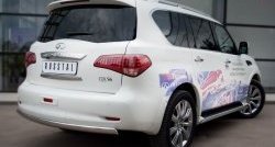 11 599 р. Защита заднего бампера (Ø75x42 мм, нержавейка) Russtal INFINITI QX56 Z62 (2010-2013)  с доставкой в г. Майкоп. Увеличить фотографию 3