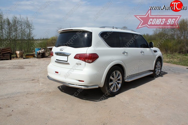 16 739 р. Защита заднего бампера Souz-96 (d60) INFINITI QX56 Z62 (2010-2013)  с доставкой в г. Майкоп