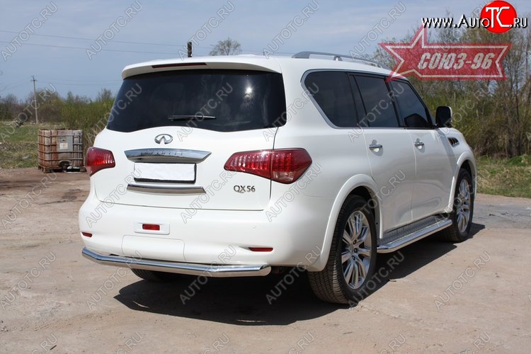 17 279 р. Защита заднего бампера Souz-96 (d76) INFINITI QX56 Z62 (2010-2013)  с доставкой в г. Майкоп