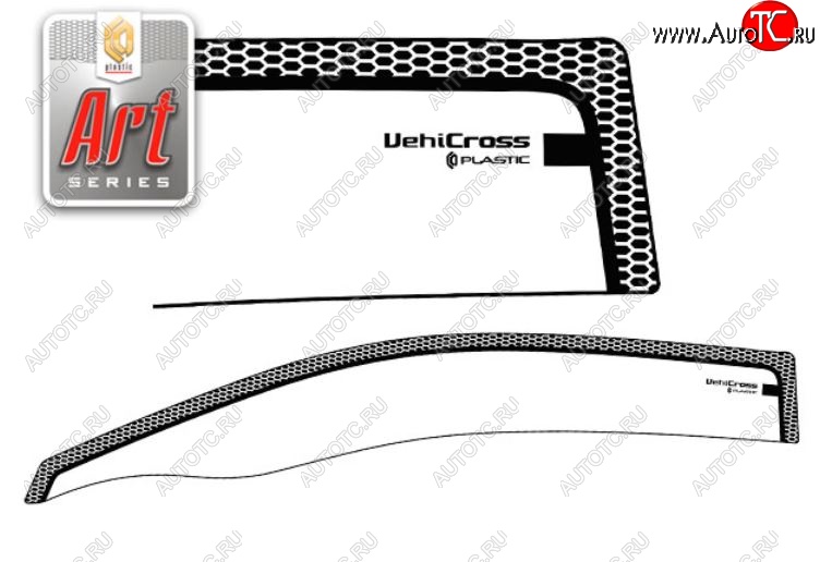2 199 р. Дефлектора окон CA-Plastic  Isuzu VehiCross (1997-2001) (Серия Art черная, Без хром.молдинга)  с доставкой в г. Майкоп