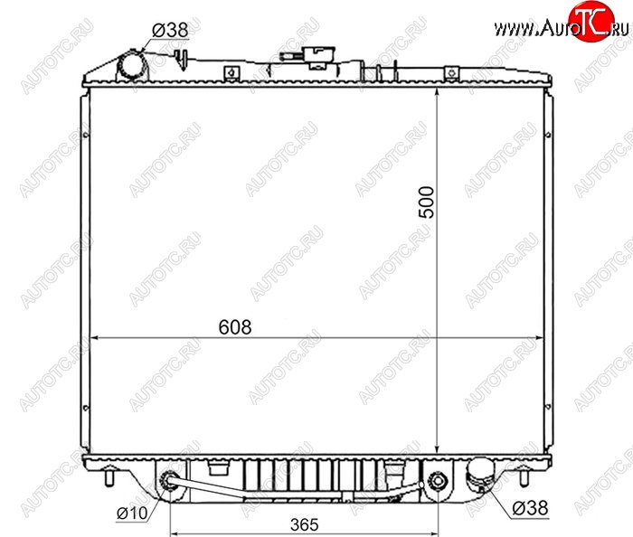 10 549 р. Радиатор двигателя (пластинчатый, АКПП) SAT Isuzu Bighorn UBS25GW,UBS69GW 5 дв. дорестайлинг (1991-1993)  с доставкой в г. Майкоп