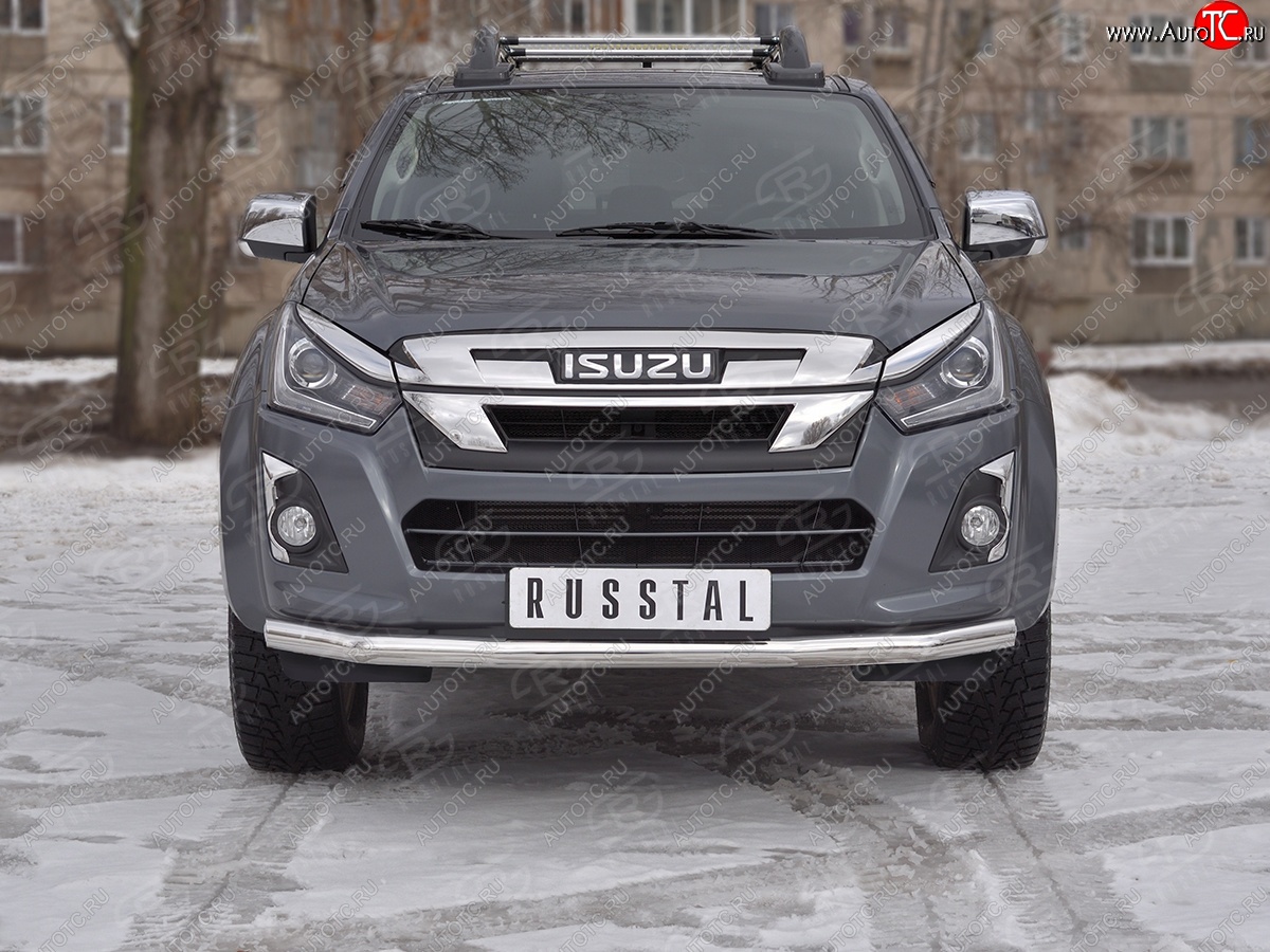 14 199 р. Защита переднего бампера (Ø 63 мм, нержавейка) SLITKOFF  Isuzu D-Max  RT85,TFR DoubleCab (2015-2021) рестайлинг  с доставкой в г. Майкоп