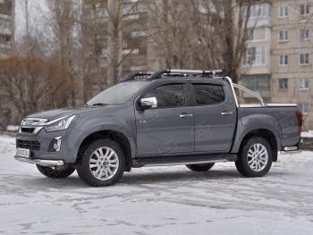 15 699 р. Защита переднего бампера (Ø 76 мм, нержавейка) SLITKOFF Isuzu D-Max RT85,TFR DoubleCab рестайлинг (2015-2021)  с доставкой в г. Майкоп. Увеличить фотографию 3
