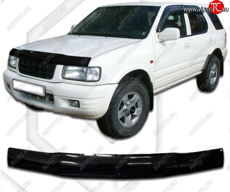 1 999 р. Дефлектор капота CA-Plastic  Isuzu Wizard (1998-2004) (Classic черный, Без надписи)  с доставкой в г. Майкоп