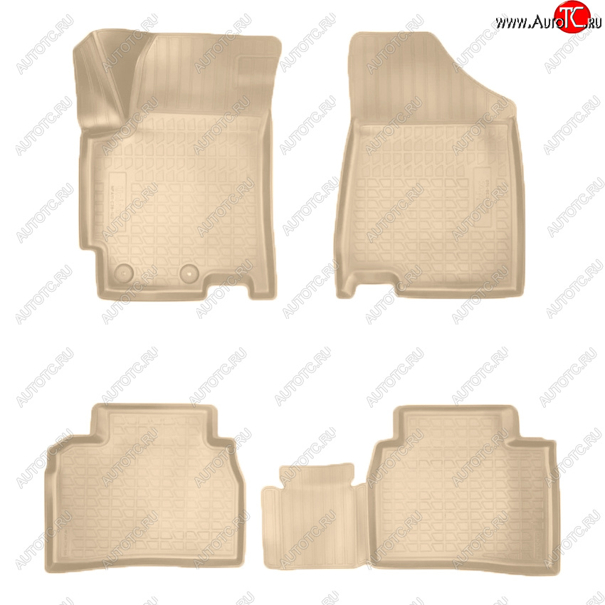 3 199 р. Коврики салона Norplast Unidec  JAC J7 (2020-2025) лифтбэк (Цвет: бежевый)  с доставкой в г. Майкоп