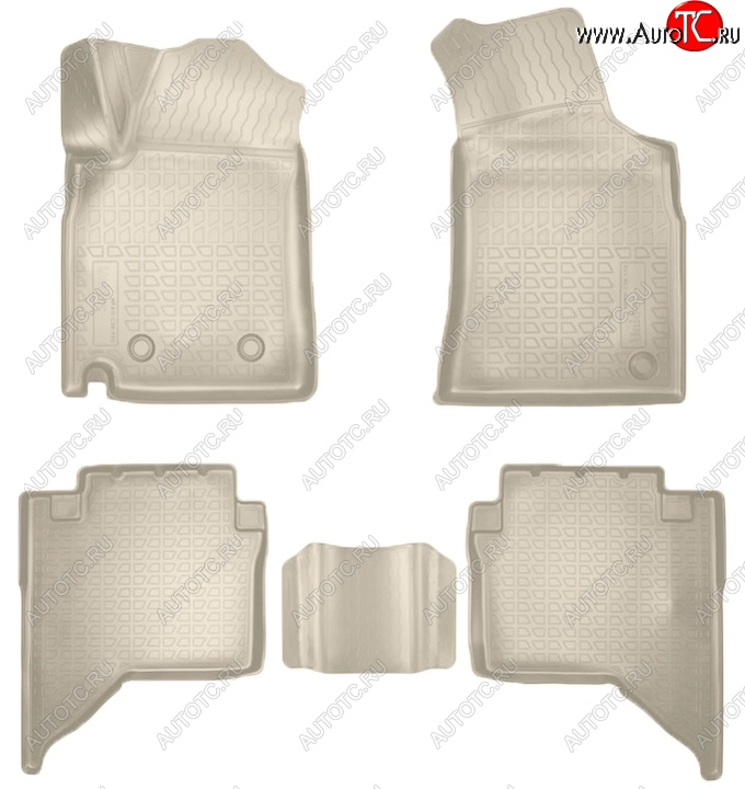 2 859 р. Коврики салонные Noplast (3D)  JAC T6 (2018-2024) пикап (Бежевые)  с доставкой в г. Майкоп