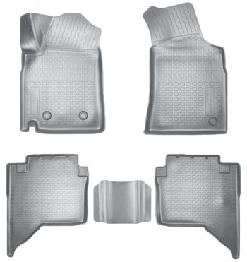 Коврики салонные Noplast (3D) JAC T6 (2018-2024) пикап (Серые)