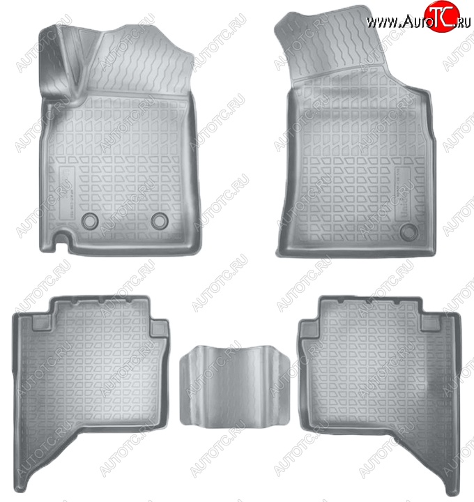 2 859 р. Коврики салонные Noplast (3D)  JAC T6 (2018-2024) пикап (Серые)  с доставкой в г. Майкоп