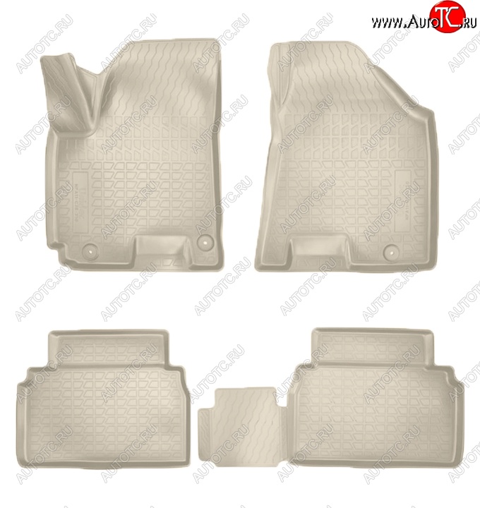 3 199 р. Коврики салонные Noplast (3D)  JAC S5 (2013-2022) дорестайлинг, рестайлинг (Бежевые)  с доставкой в г. Майкоп
