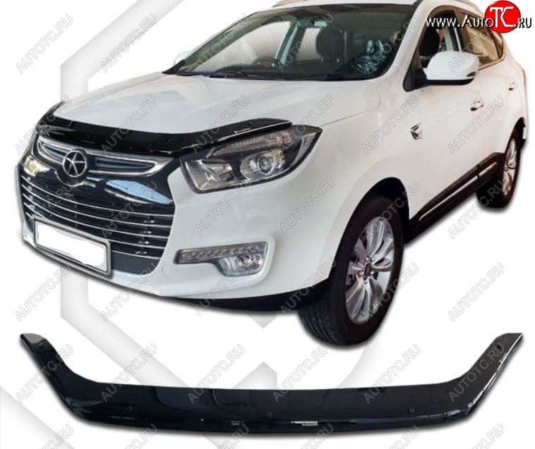 1 999 р. Дефлектор капота CA-Plastiс  JAC S5 (2017-2022) рестайлинг (Classic черный, Без надписи)  с доставкой в г. Майкоп