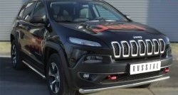 15 999 р. Одинарная защита переднего бампера (Trailhawk 63 мм) SLITKOFF Jeep Cherokee KL дорестайлинг (2014-2017)  с доставкой в г. Майкоп. Увеличить фотографию 2